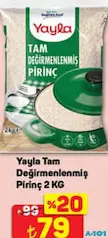 YAYLA TAM DEĞİRMENLENMİŞ PİRİNÇ 2 KG